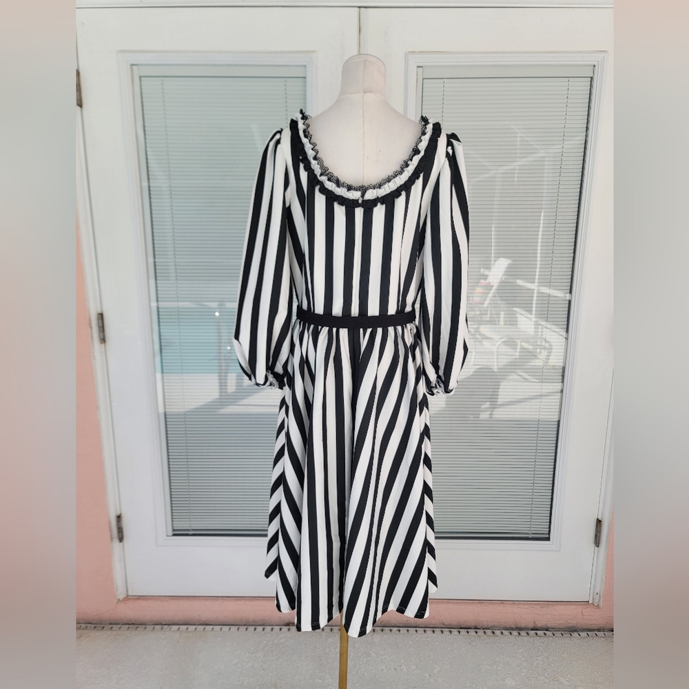 La Femme En Noir Micheline Pitt Sleepy Hollow The Katrina Dress Black And White - Picture 3 of 9